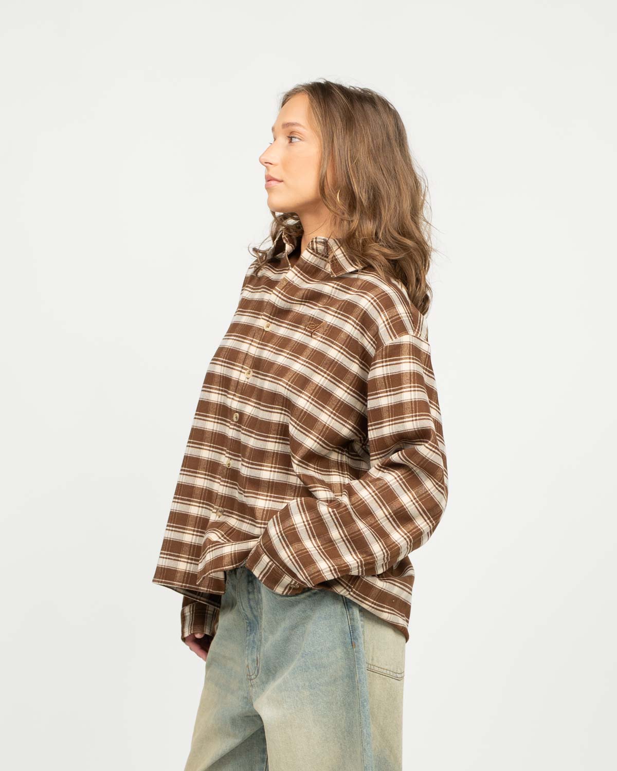 Ternet Flannel Shirt Brown DAME